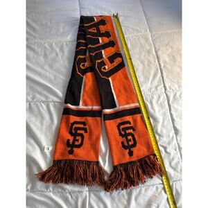 San Francisco Giants FOCO MLB Knit Scarf Orange Black Fringed 58" Genuine